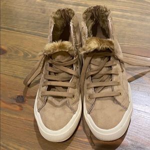 Superga fur lined hi tops